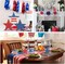 3-Piece 4th of July Wooden Star Signs – Rustic Patriotic Table & Tiered Tray Decor for Memorial Day, Independence Day, and Home Kitchen (Retro Style)